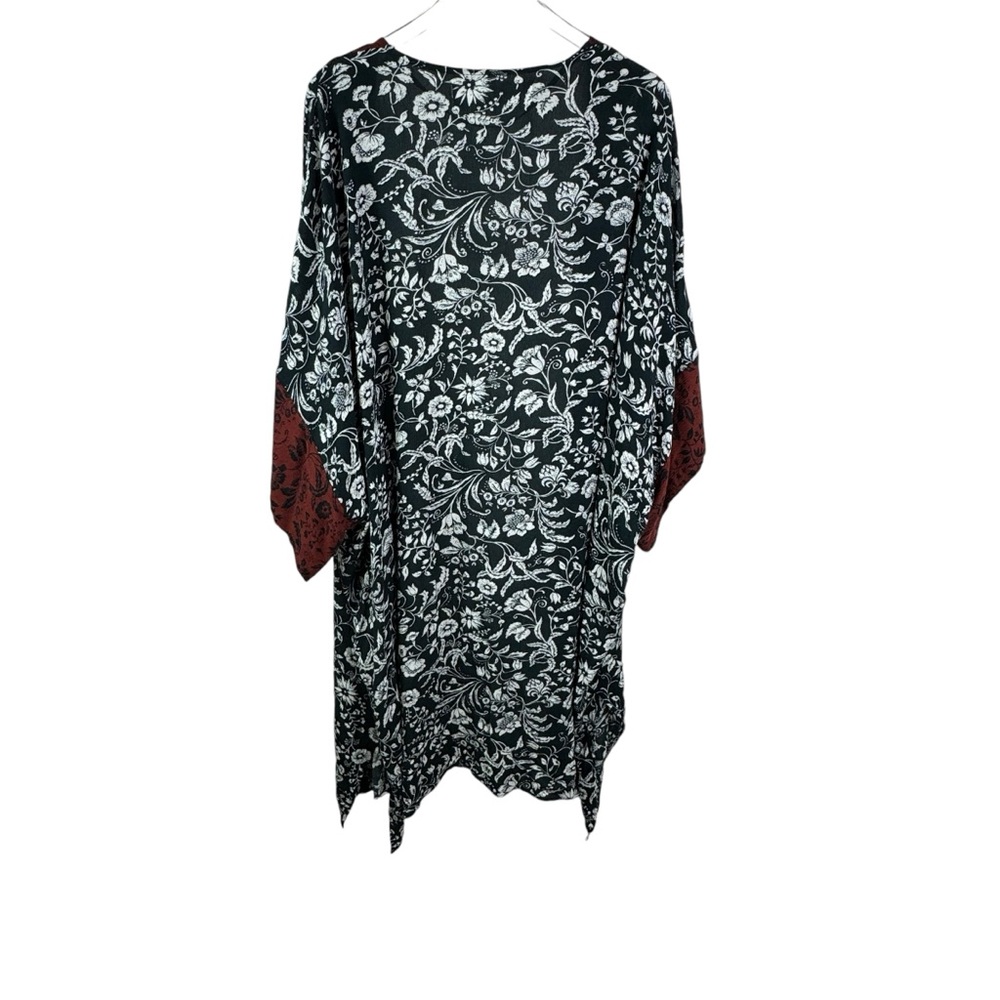 Treasure & Bond Nordstrom Border Print Duster Open Front Cardigan, One Size - Picture 6 of 12